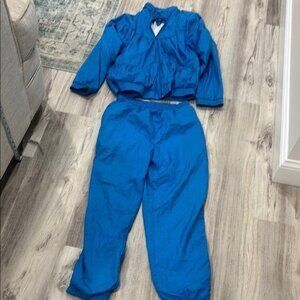 LAvon 2 PIECE TRACK SUIT Y2K RETRO Vibrant Blue Jacket AND BOTTOM SIZE MEDIUM P